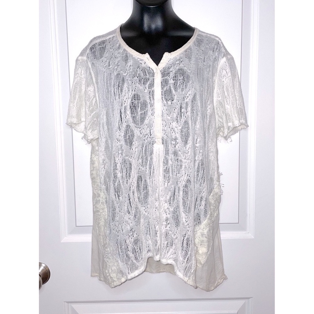 Cream lace top